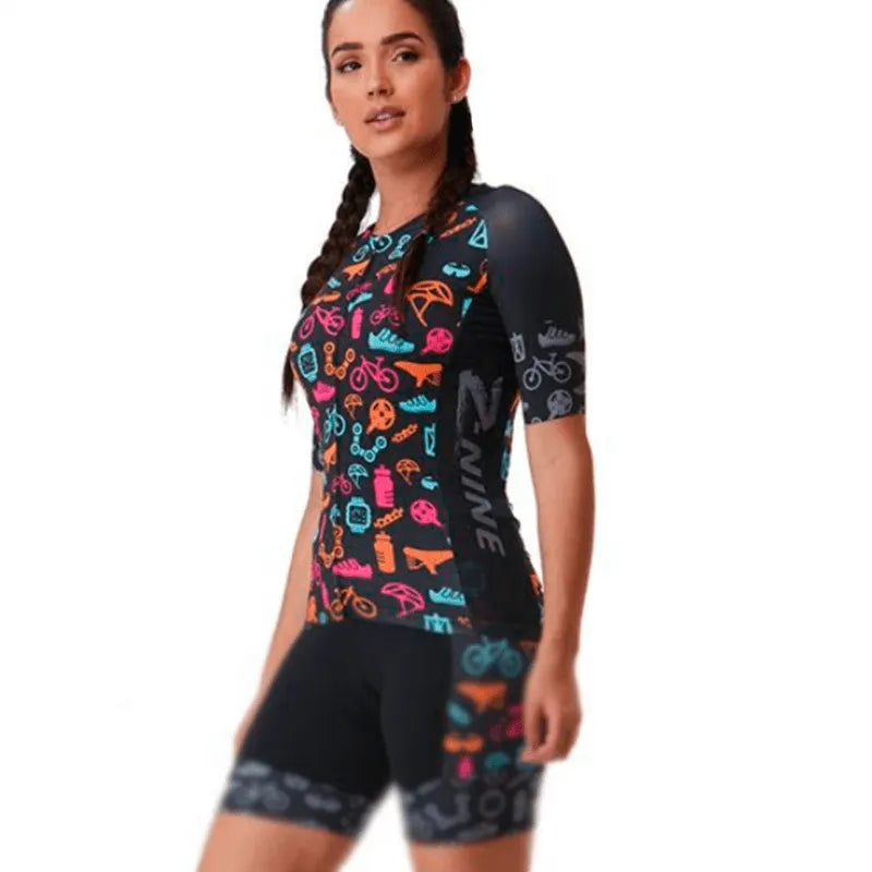 CAMISA CICLISMO Z-NINE ELITE FEMININA CYCLING - PRETO - P