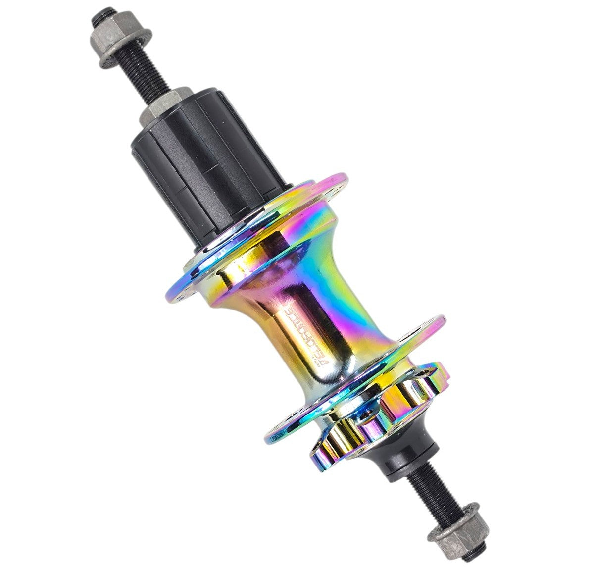 CUBO TRASEIRO VELOFORCE BARULHENTO 12V 10X135MM 36 FUROS EIXO MACIÇO RAINBOW