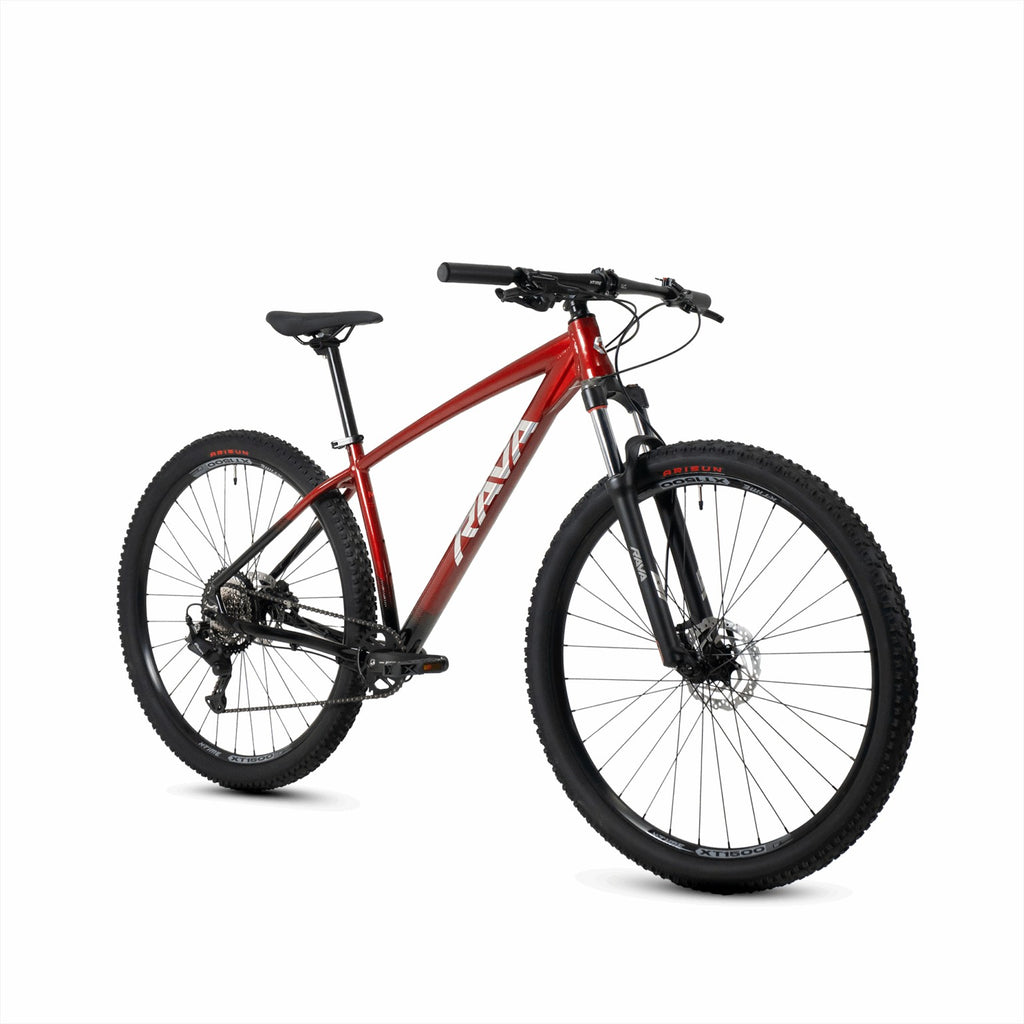 BICICLETA 29 RAVA RAKAN SHIMANO ESSA 8V FREIO MT200 HIDRÁULICO VERMELHO M-17