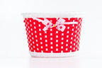 CESTA INFANTIL PLASTICA VERMELHO/BRANCO