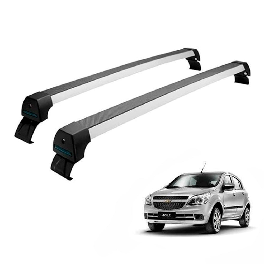 RACK LONG LIFE SPORT ALUM. PRATA P/ CHEVROLET AGILE - TODOS (AAg) - PRATA