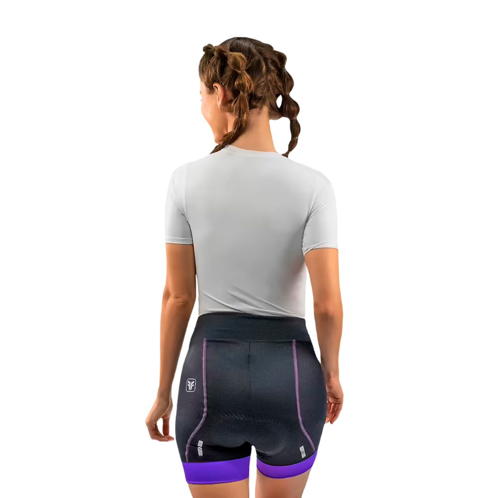 SHORT CICLISMO FREE FORCE FEMININO START - ROXA - 3G