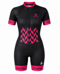 MACAQUINHO CICLISMO FEMININO FILIP DILLIS PRETO/PINK
