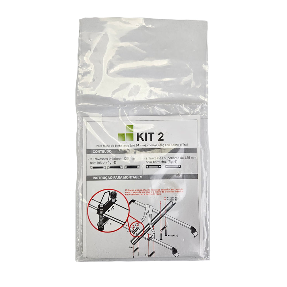 KIT DE FIXAÇÃO TRANSBIKE CALHA TETO LONG LIFE (KIT 2)