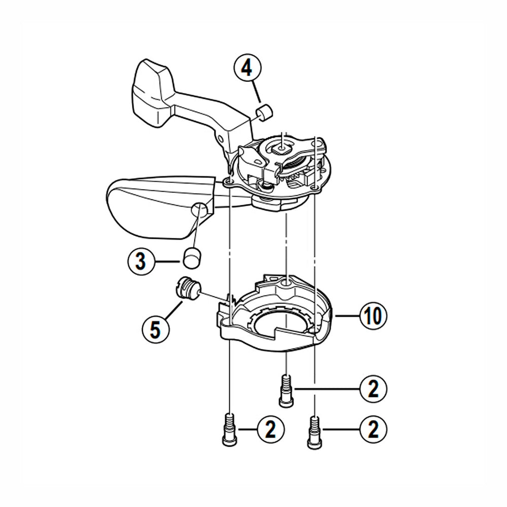 MECANISMO DA ALAVANCA SHIMANO SL-M760 ESQUERDO (Y6M898020) - PRETO