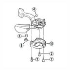 MECANISMO DA ALAVANCA SHIMANO SL-M760 ESQUERDO (Y6M898020) - PRETO