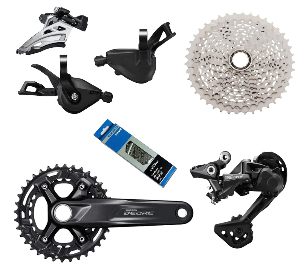 KIT TRANSMISSÃO SHIMANO DEORE M4100 DUPLO 2X10V