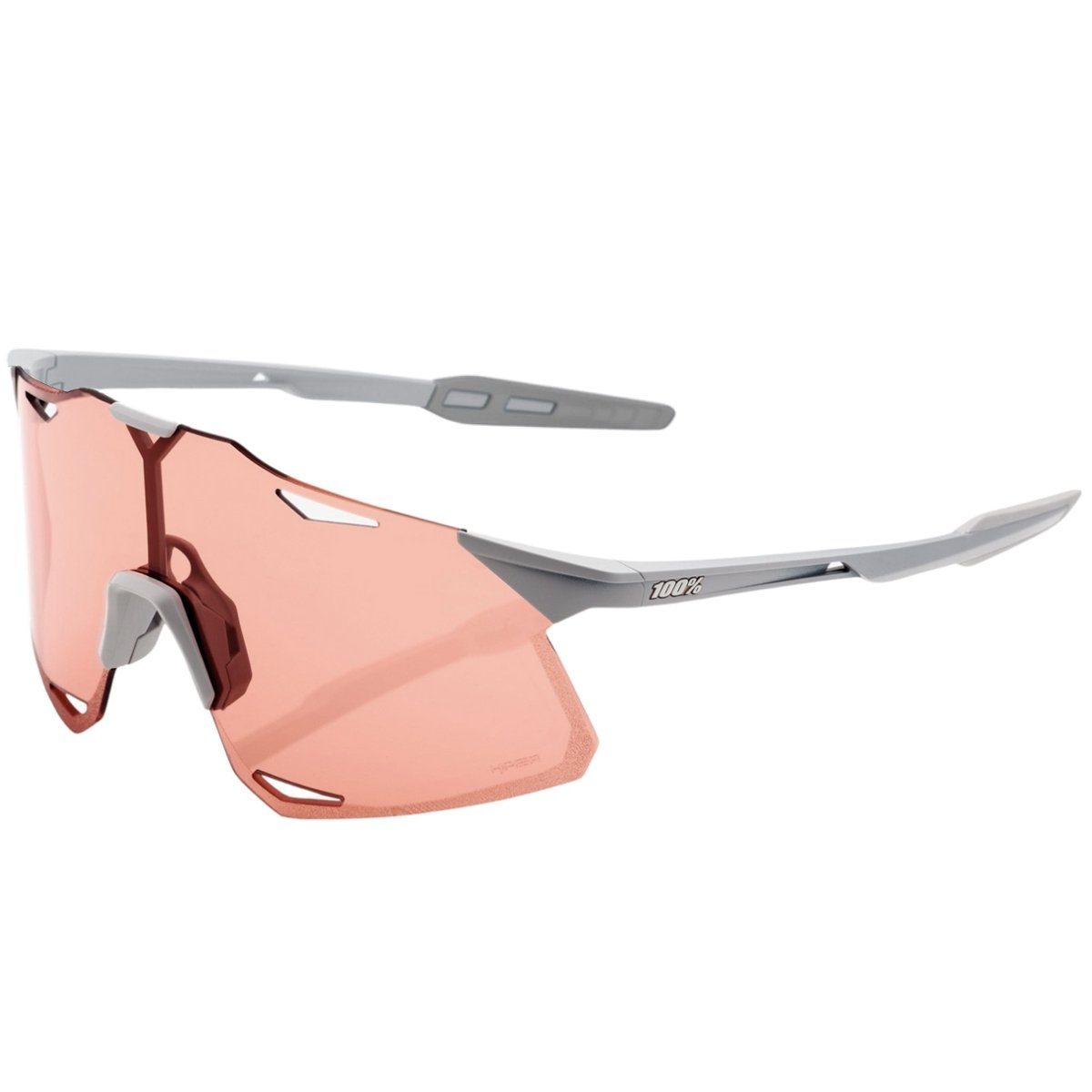 OCULOS 100% HYPERCRAFT - MATTE STONE GREY - HIPER CORAL LENS