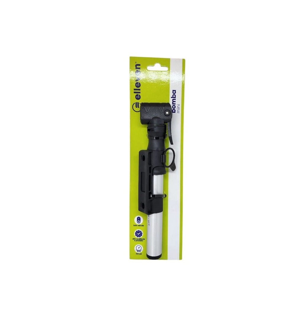BOMBA DE AR ELLEVEN MINI BARRIL ALUMINIO BICO DUPLO 100 PSI