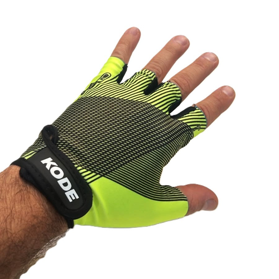 Luva Aberta Kode For Racing Preto/Amarelo - G