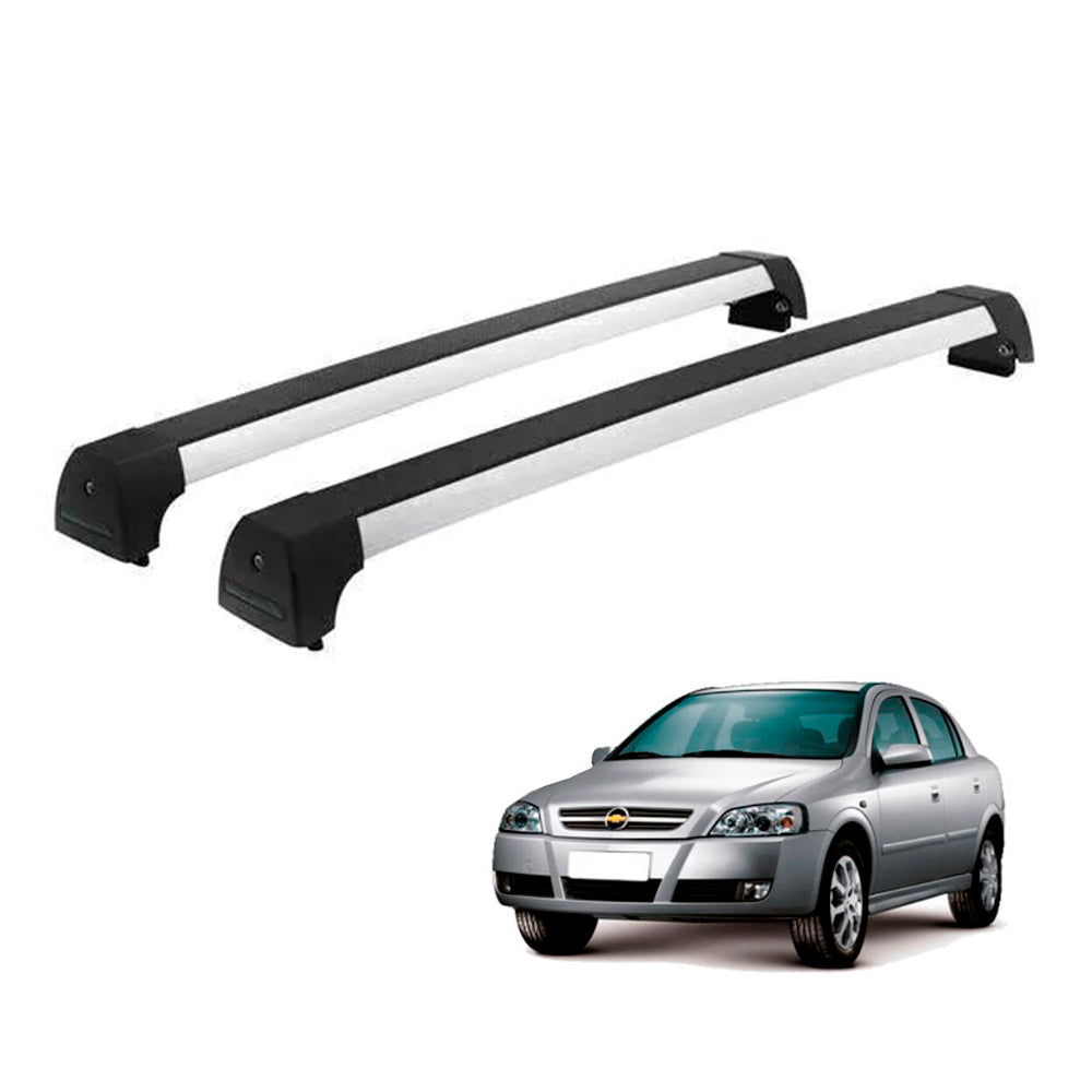 RACK LONG LIFE SPORT ALUM. PRATA P/ CHEVROLET ASTRA HATCH - A PARTIR DE 1999 (AAst) - PRATA