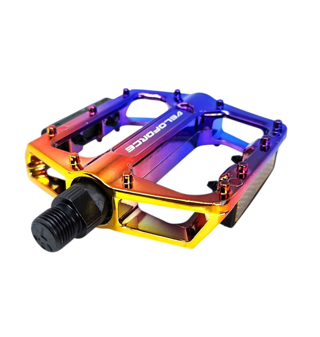 PEDAL PLATAFORMA FREESTYLE 9/16 ALUMÍNIO ESFERADO COM REFLETOR RAINBOW