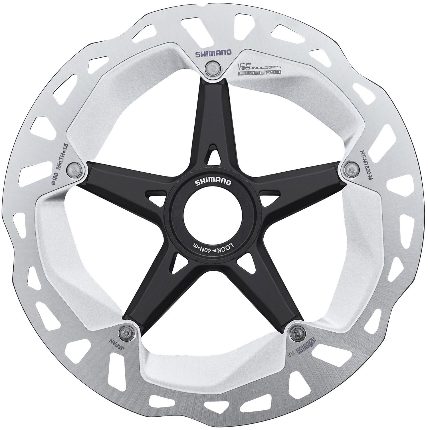 ROTOR DE FREIO A DISCO SHIMANO C. LOCK XT MT800 ICE TECH FREEZA 180mm EXTERNO