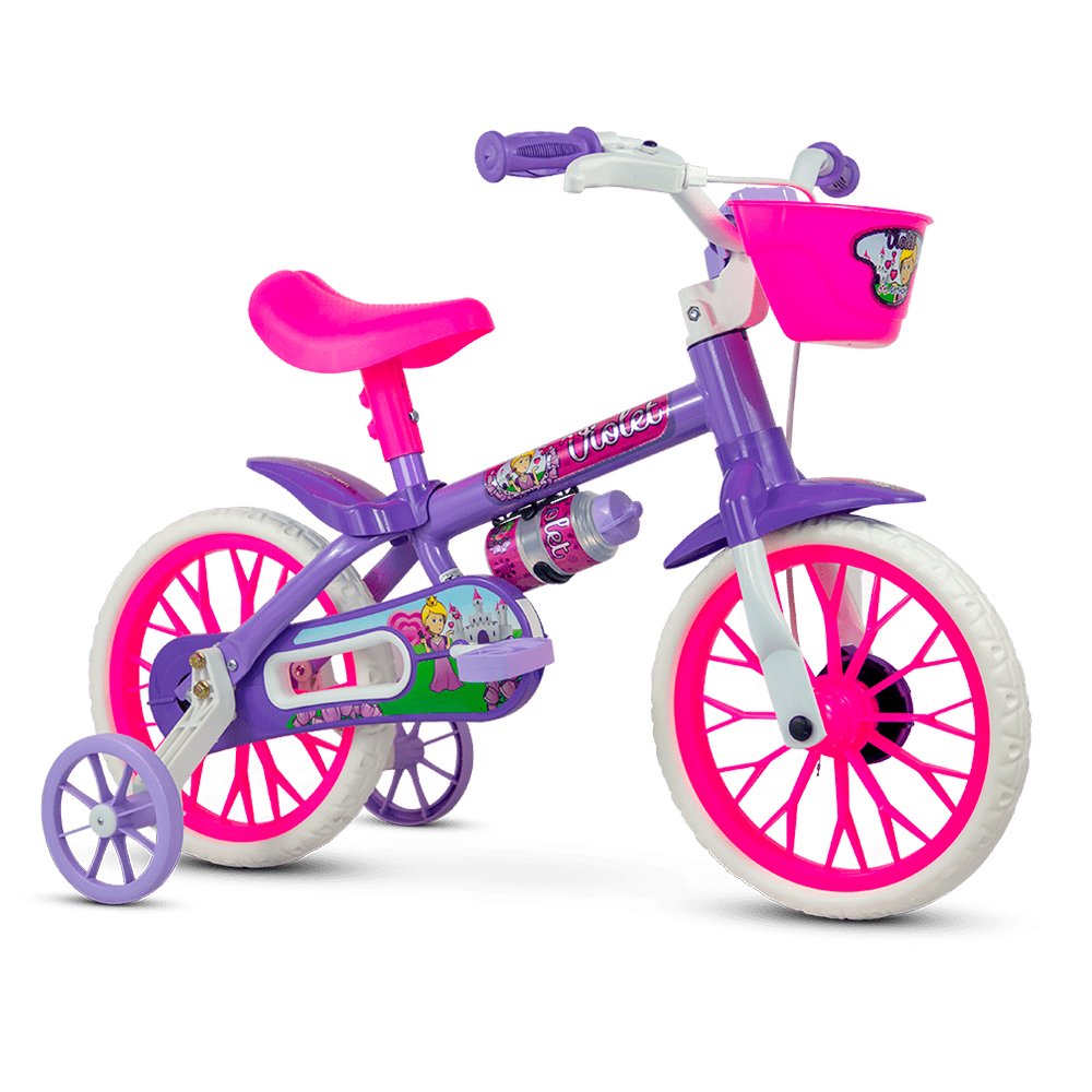 Bicicleta 12 Nathor Violet - Lilás/Rosa