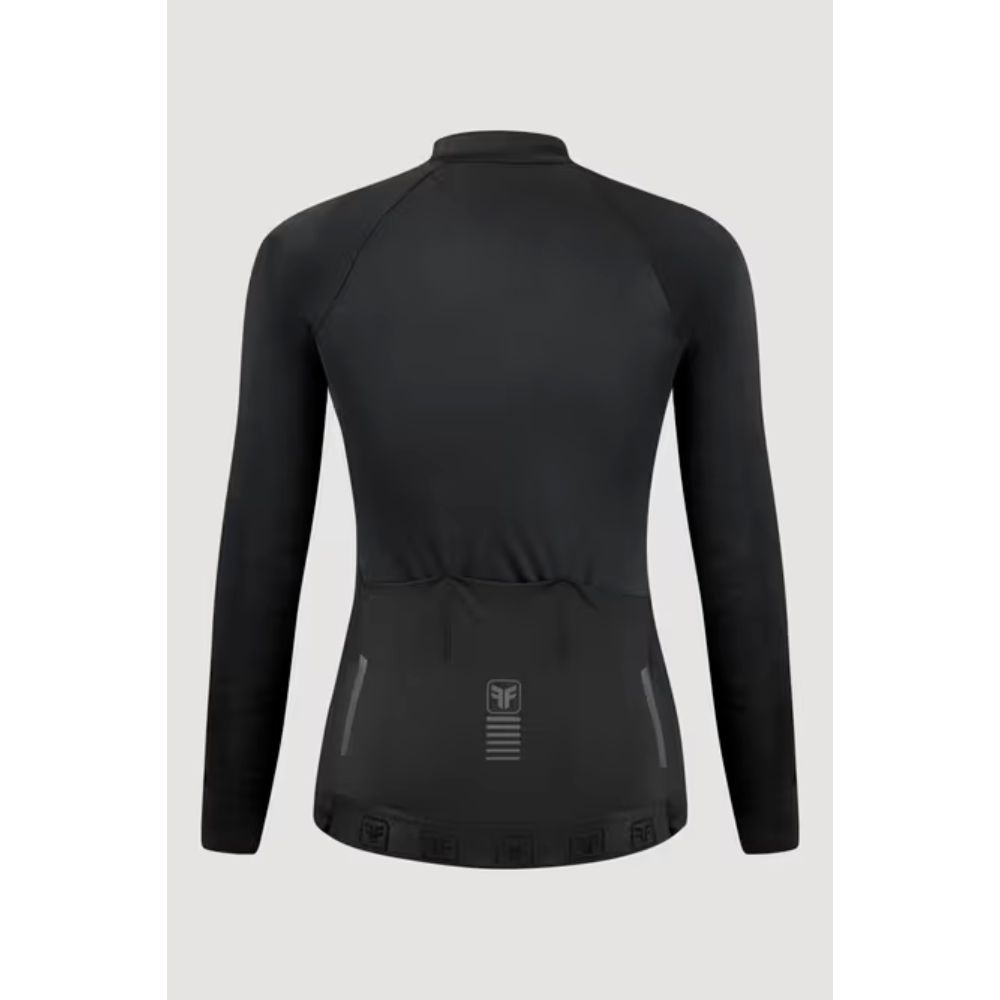 Camisa Ciclismo Free Force Feminina Start Manga Longa Black Peluciada