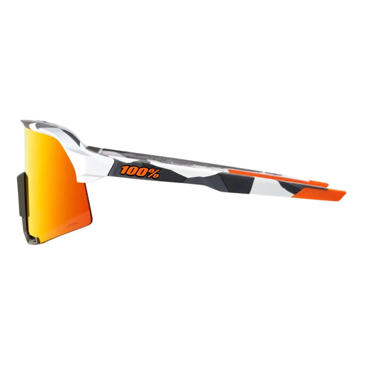 Oculos 100% S3 - Soft Tact Grey Camo - Hiper Red Multlayer Mirror Lens