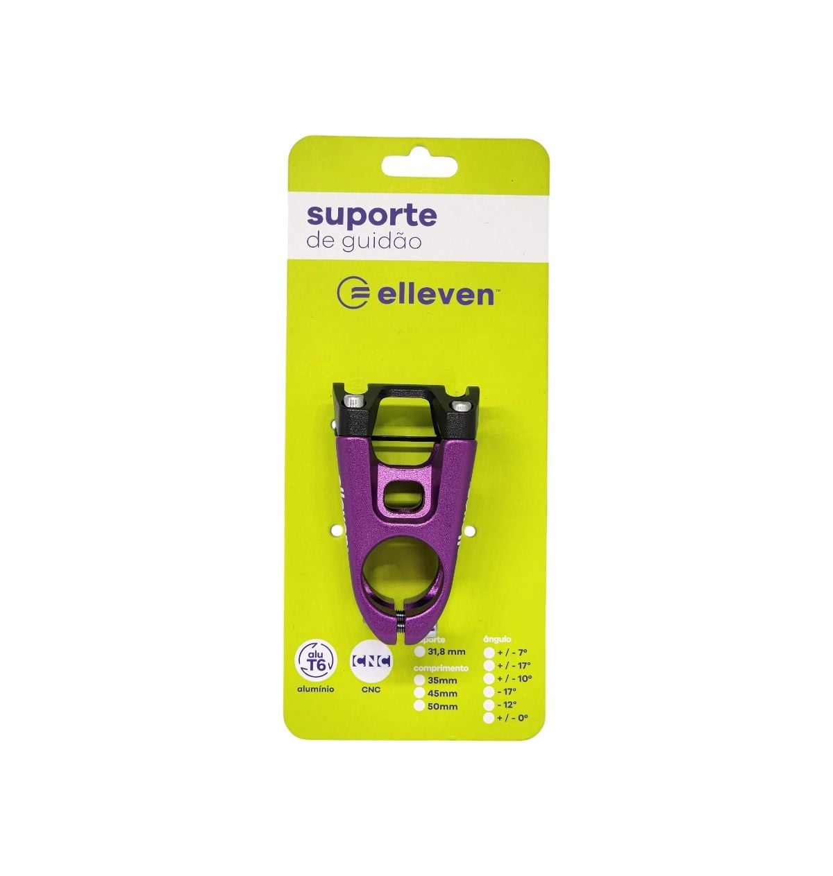 MESA ELLEVEN SUPORTE GUIDÃO FREESTYLE ALUMINIO 50MMX31.8MM ROXO