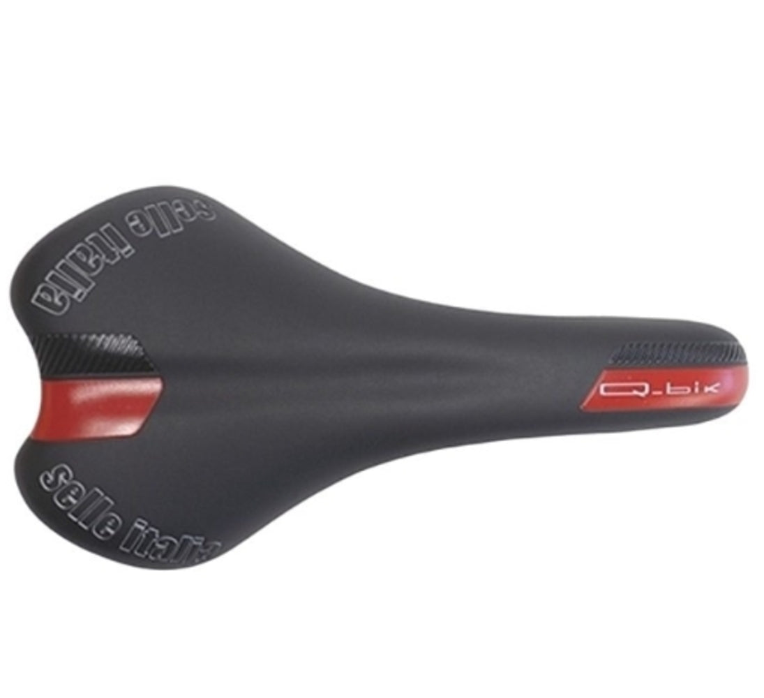 SELIM SELLE ITALIA QBIK 280X140MM PRETO/VERMELHO