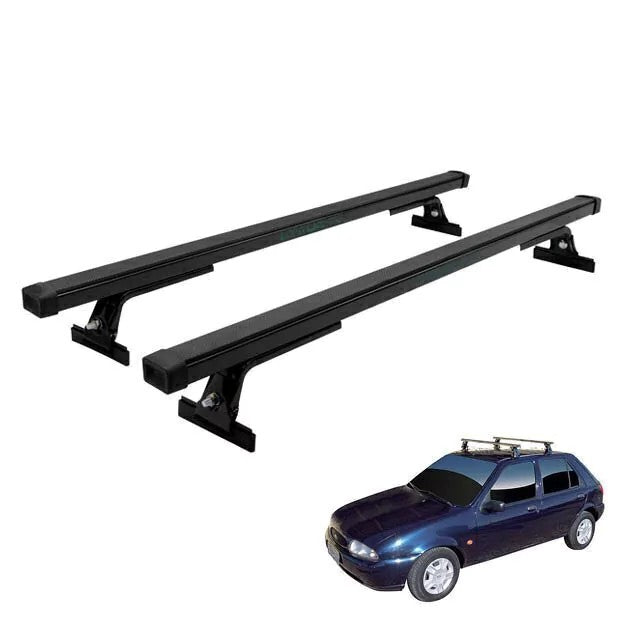 RACK DE TETO LONG LIFE AÇO P/ FIESTA – 4 PORTAS (ATÉ 2002 E STREET - EXCETO SEDAN - SEM REMOVER O FRISO ) (FI-4) - PRETO
