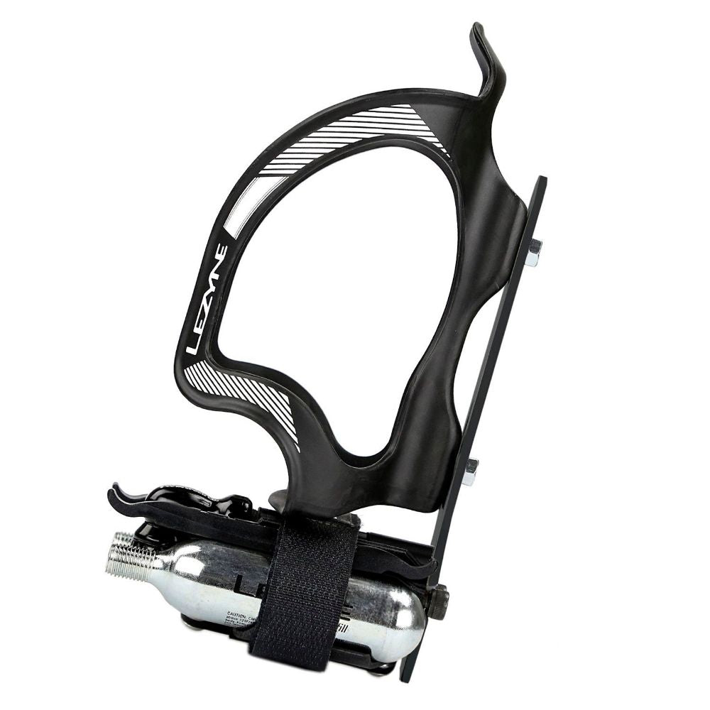 SUPORTE FERRAMENTAS LEZYNE FLOW STORAGE P/ SUPORTE CARAMANHOLA - PRETO