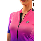 Camisa Ciclismo Free Force Start All Fit Feminina - Rosa/Azul - P