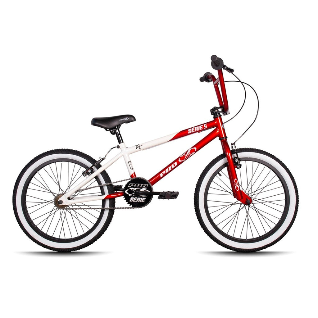 BICICLETA 20 PRO-X BMX SERIE 5 LIMITED VERMELHO MET/BRANCO