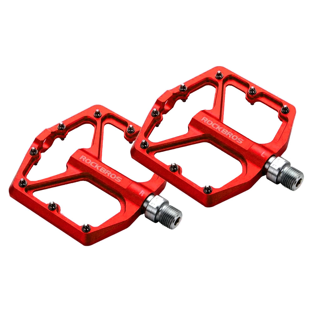 PEDAL 9/16 ROCKBROS PLATAFORMA ALUM ROLAMENTADO C/ 8 PINOS