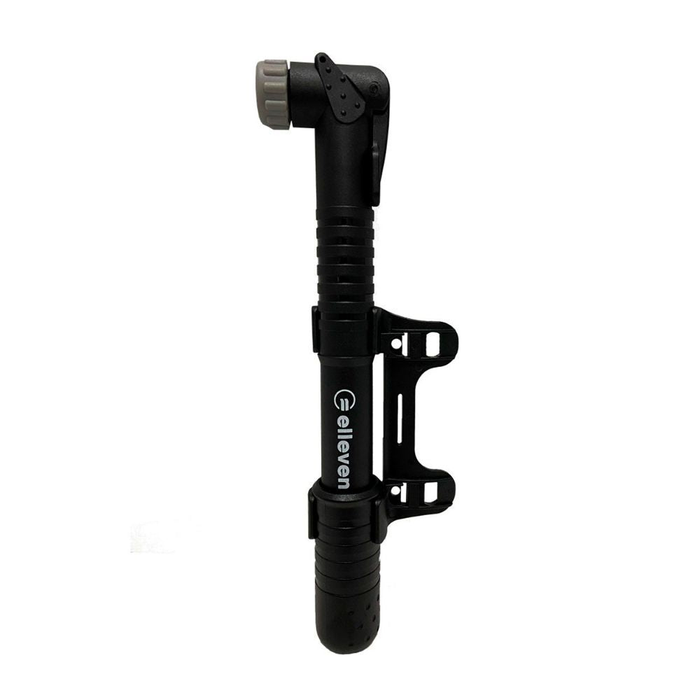 BOMBA ELLEVEN MINI PLÁST/AÇO TELESCÓPICA C/ SUPORTE (100PSI) - PRETO