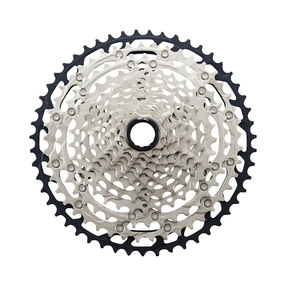 CASSETE 12V SHIMANO SLX CS-M7100 10/45D MICRO SPLINE (ICSM7100045) - PRATA