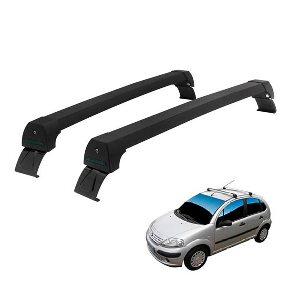 RACK LONG LIFE SPORT ALUM. PRETO P/ CITROEN C3 - ATE 2012 (PC3) - PRETO