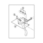 MECANISMO ALAVANCA PARA STI SHIMANO SORA ST-3300 6CU DIREITO 9801 (Y6CU98010) - PRETO