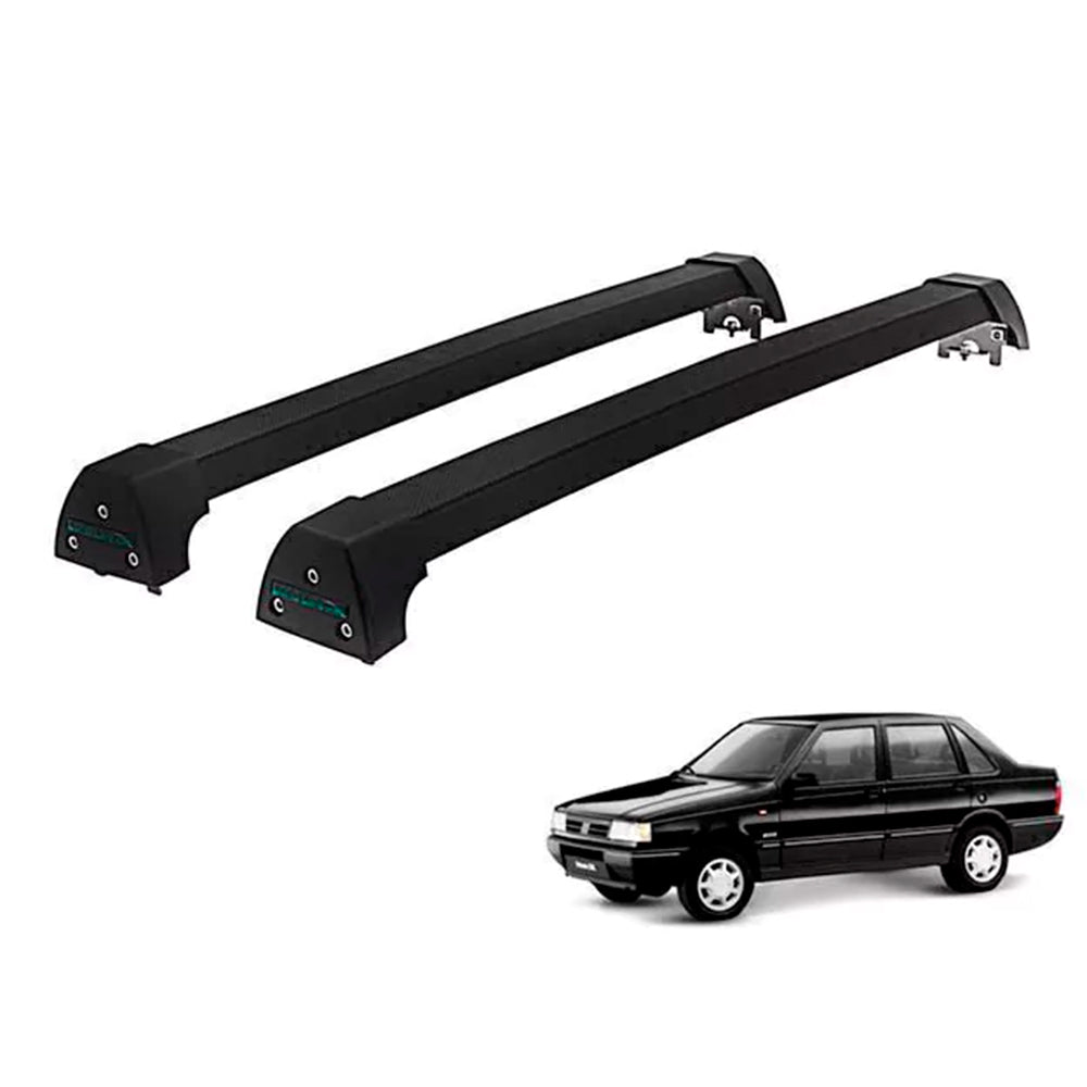 RACK LONG LIFE SPORT ALUM. PRETO P/ FIAT PREMIO - 4 PORTAS ATÉ 2010 (PF-4) - PRETO