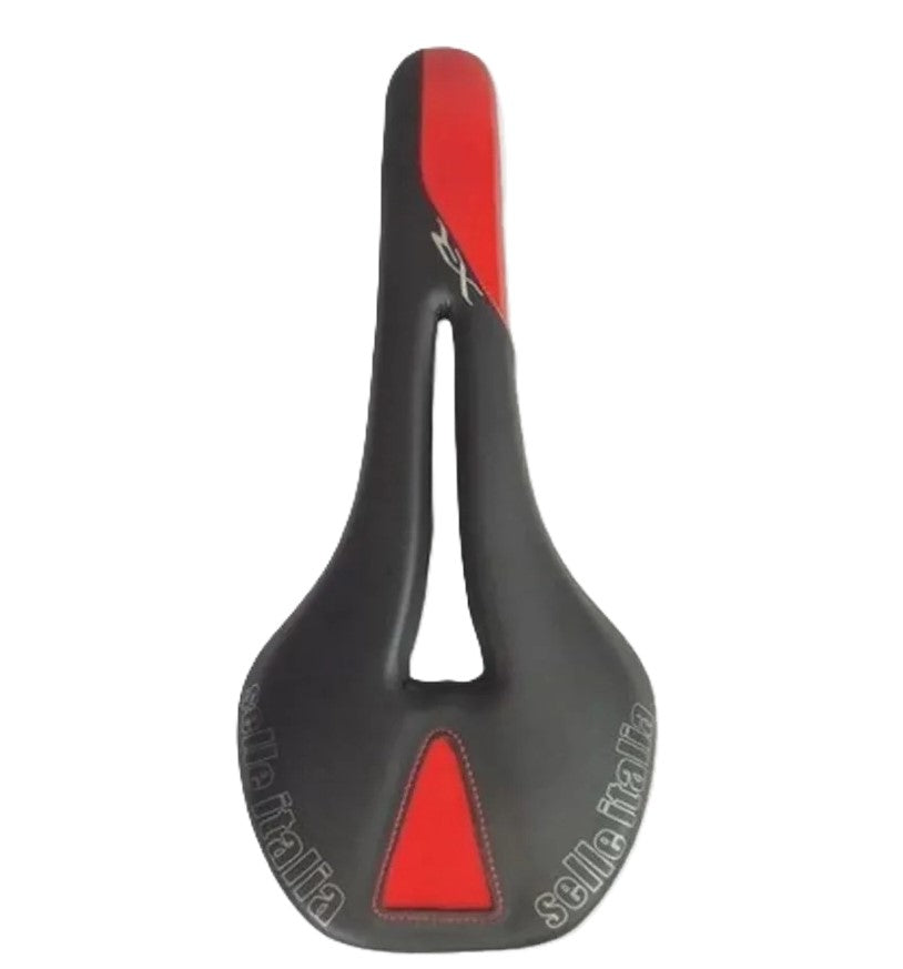 SELIM SELLE ITALIA XR FLOW ALLOY (011A507AEC007) PRETO/VERMELHO