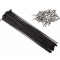 KIT 36 RAIOS INOX FINO 280X2.0 PRETO