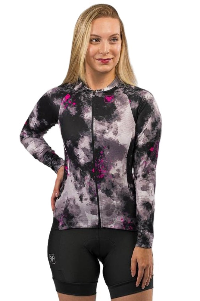 CAMISA DE CICLISMO FREE FORCE FEMININA BASIC MANGA LONGA CLOUD 2024