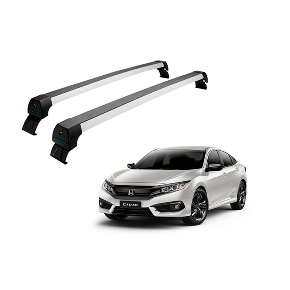 RACK DE TETO LONG LIFE SPORT ALUM. P/ HONDA CIVIC A PARTIR 2017 (AHC17) - PRATA