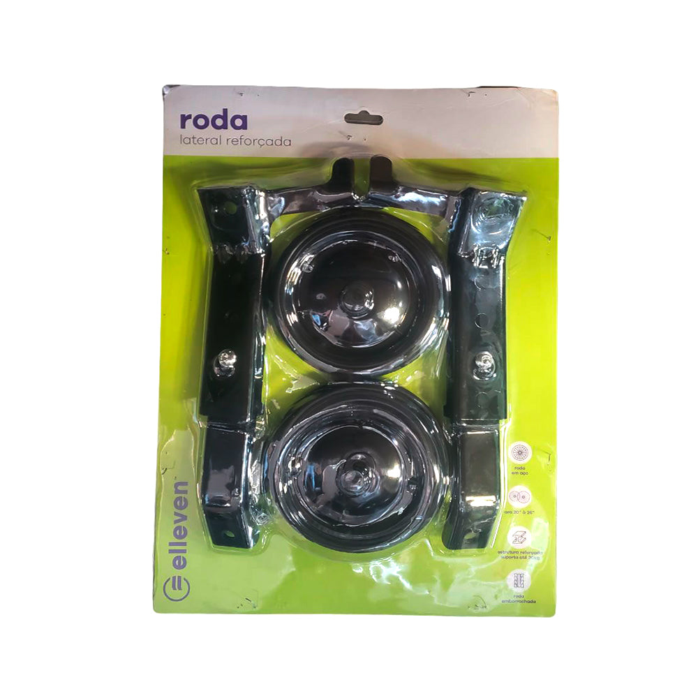 RODA LATERAL ELLEVEN PARA ARO DE 20 À 26 RODAS EM AÇO REGULÁVEL  - PRETO