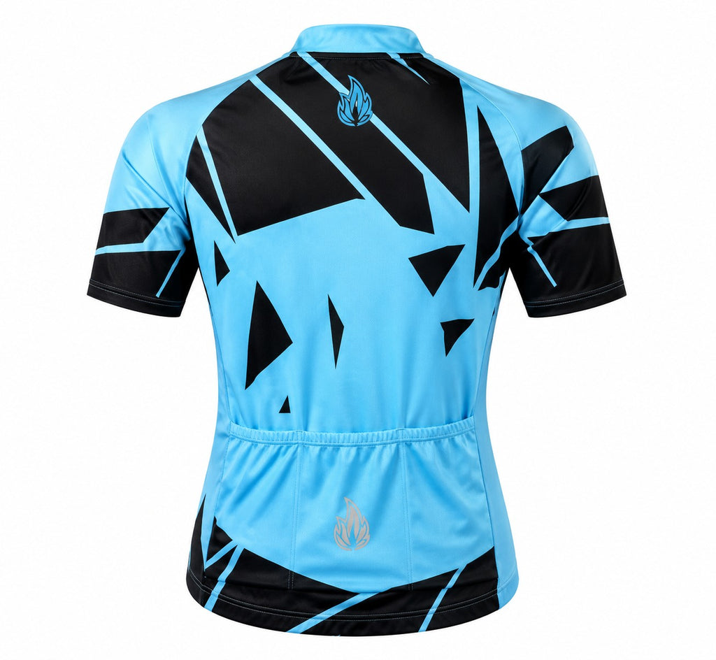 Camisa Ciclismo Filip Dillis Azul Claro/Preto
