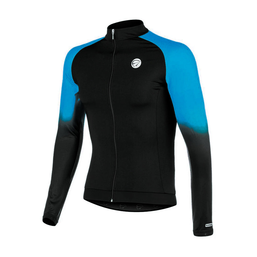 JAQUETA CICLISMO TÉRMICA MAURO RIBEIRO ACTION - PRETO/AZUL - M
