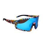 OCULOS CICLISMO ELLEVEN EL301 LENTE POLICARBONATO COLORS UV400 ARMAÇÃO COLORIDA