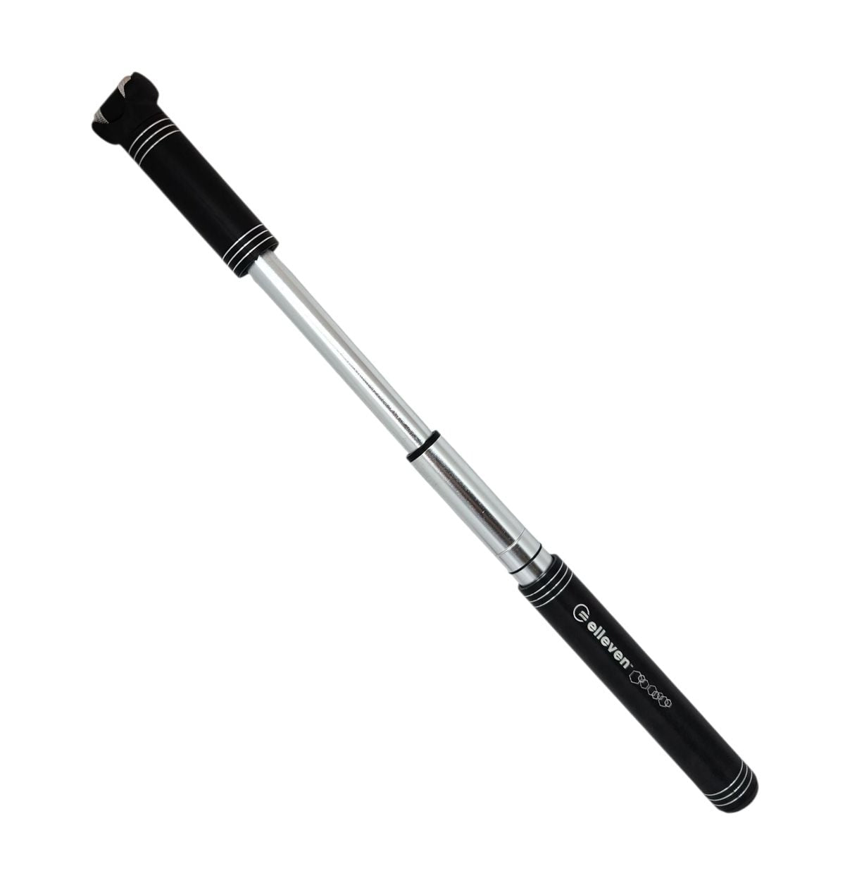 BOMBA DE AR ELLEVEN MINI BARRIL ALUMINIO BICO DUPLO MANGUEIRA ARTICULADA INTERNA 100 PSI