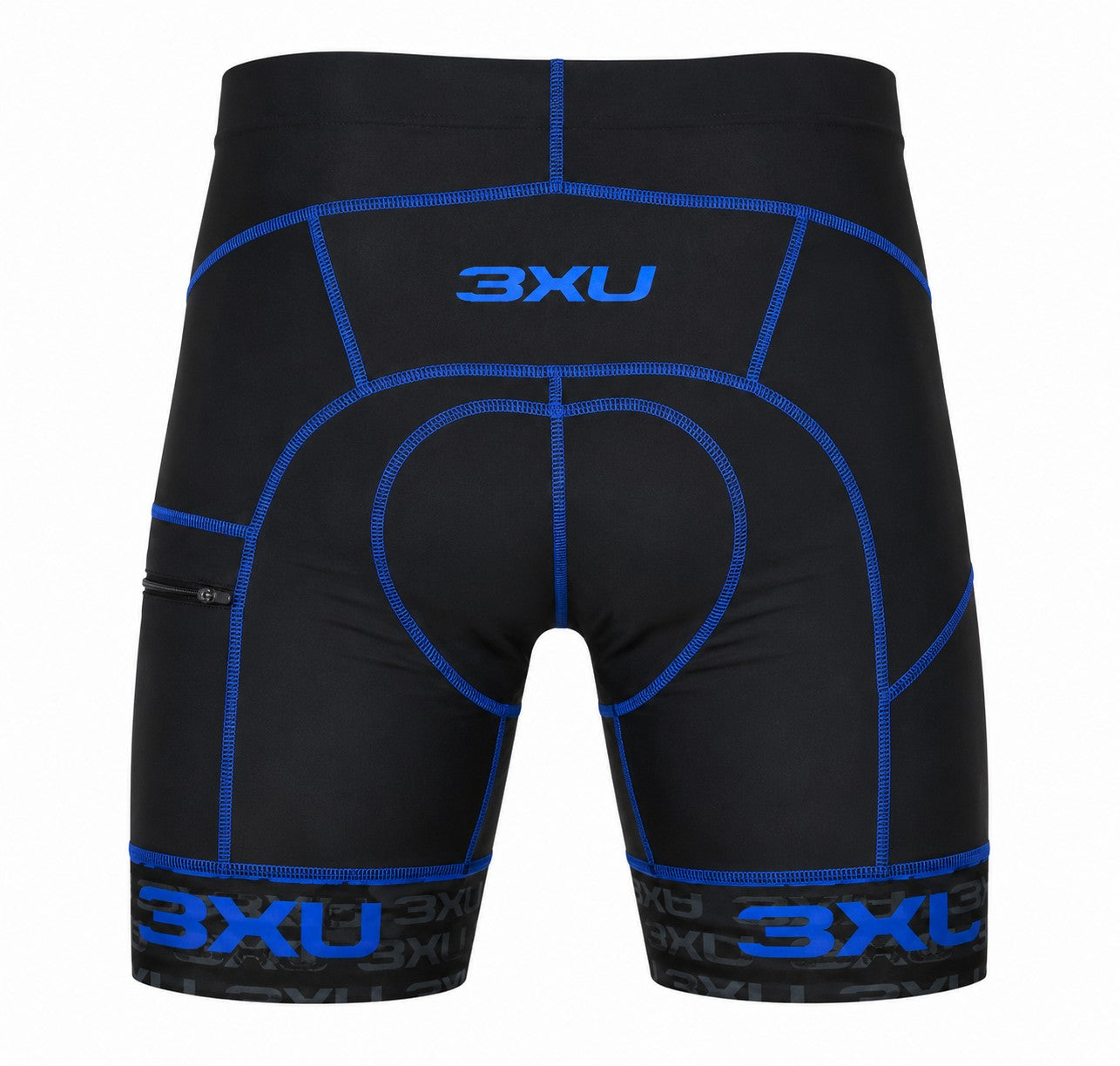 BERMUDA CICLISMO MASCULINA 3XU PRETO AZUL TAMANHO GG