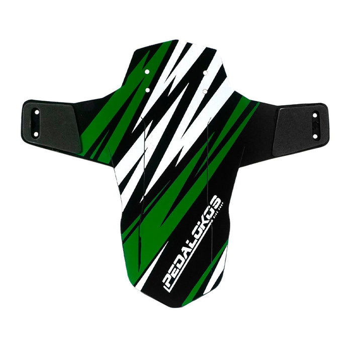 Paralama Pedalokos Flash Mtb Dianteiro - PRETO/VERDE
