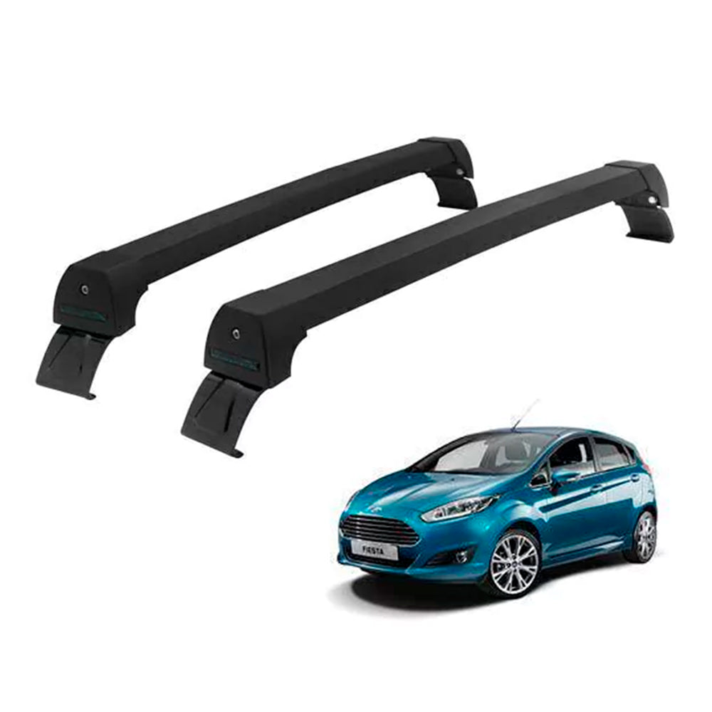 RACK LONG LIFE SPORT ALUM. PRETO P/ FORD NEW FIESTA HATCH - A PARTIR DE 2011 (PNFHS)