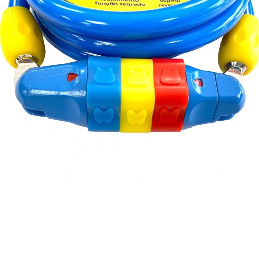 Cadeado Espiral 8mm X 1,2m Elleven Infantil C/ Segredo