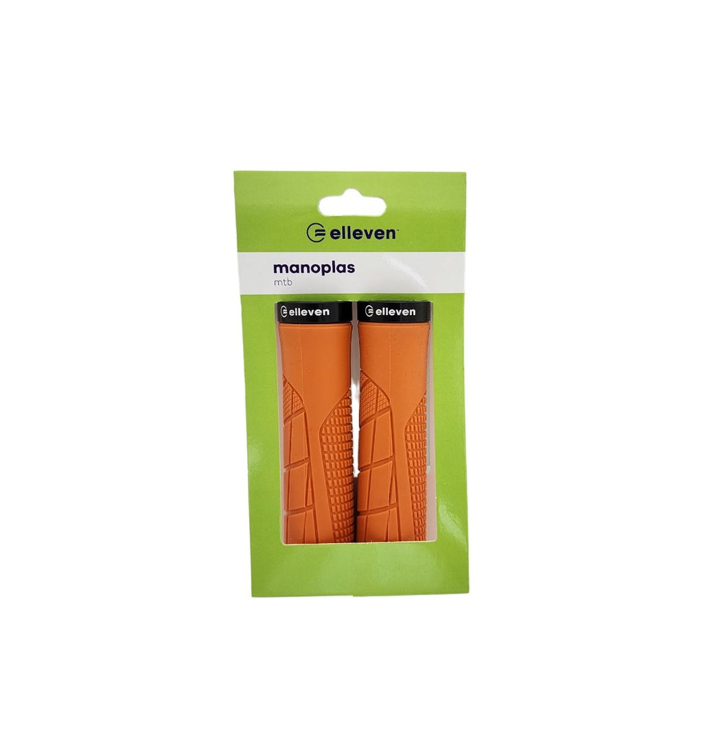 MANOPLA ELLEVEN MTB CITY 130MM EMBORRACHADA C/ TRAVA LARANJA
