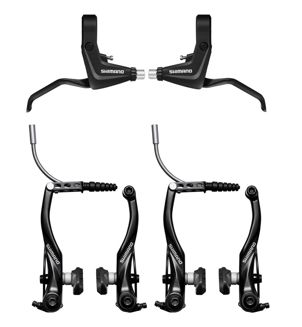FREIO V BRAKE ALUM SHIMANO ALIVIO T4000 COMPLETO TRASEIRO/DIANTEIRO PAR
