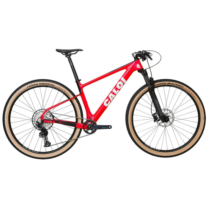 BICICLETA 29 CALOI ELITE CARBON SPORT SHIMANO SLX 12V (2025) - VERMELHO / (M - 17)