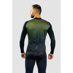 Camisa Ciclismo Free Force Start Manga Longa Gradient Olive Peluciada