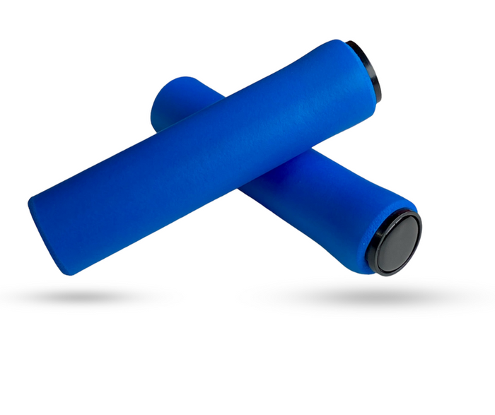 Manopla Mtb A8 Revestido Silicone - Azul